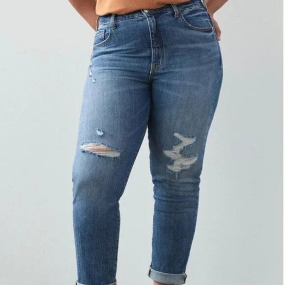 ANTHROPOLOGIE PIlcro The Vintage Straight Distressed Jeans Size 32 - Picture 2 of 13